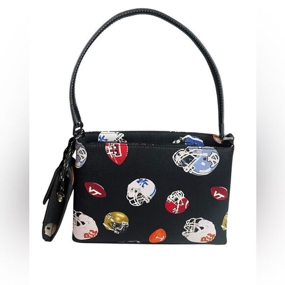 RARE VINTAGE NCAA COLLEGE FOOTBALL JEWELED PURSE WITH CELL PHONE HOLDER - Picture 4 of 16